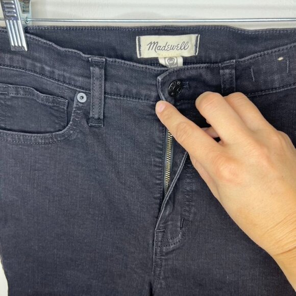 Madewell 10" High-Rise Skinny Jeans Size 28 Black Wash Denim - Picture 3 of 7